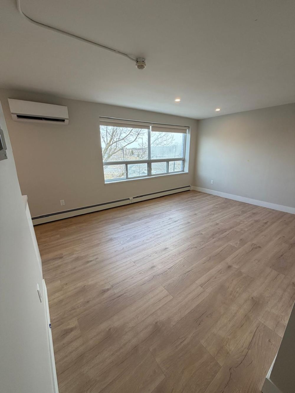 Fresh paint and vinyl flooring